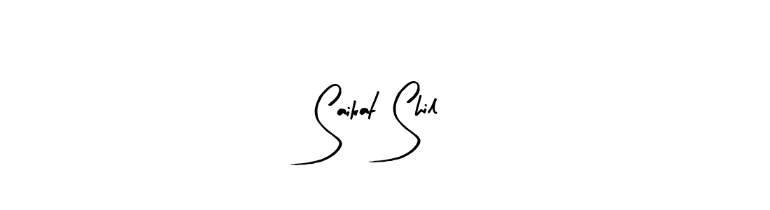 Make a beautiful signature design for name Saikat Shil. With this signature (Arty Signature) style, you can create a handwritten signature for free. Saikat Shil signature style 8 images and pictures png