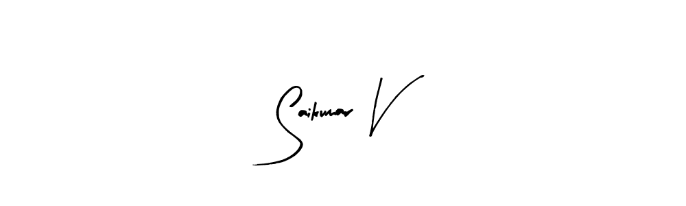 Make a beautiful signature design for name Saikumar V. Use this online signature maker to create a handwritten signature for free. Saikumar V signature style 8 images and pictures png