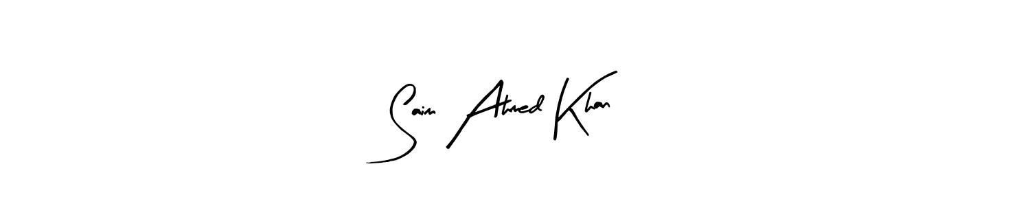 This is the best signature style for the Saim Ahmed Khan name. Also you like these signature font (Arty Signature). Mix name signature. Saim Ahmed Khan signature style 8 images and pictures png