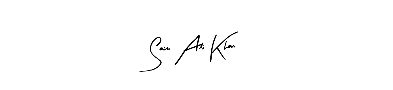 if you are searching for the best signature style for your name Saim Ali Khan. so please give up your signature search. here we have designed multiple signature styles  using Arty Signature. Saim Ali Khan signature style 8 images and pictures png