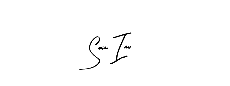 Saim Imu stylish signature style. Best Handwritten Sign (Arty Signature) for my name. Handwritten Signature Collection Ideas for my name Saim Imu. Saim Imu signature style 8 images and pictures png