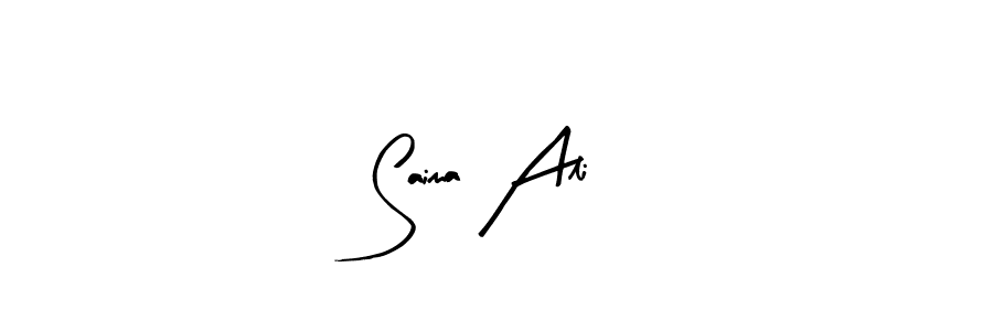 if you are searching for the best signature style for your name Saima Ali. so please give up your signature search. here we have designed multiple signature styles  using Arty Signature. Saima Ali signature style 8 images and pictures png