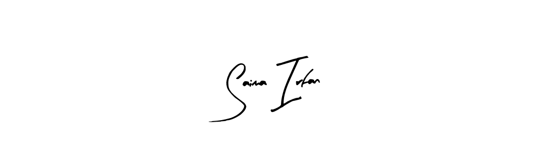 Use a signature maker to create a handwritten signature online. With this signature software, you can design (Arty Signature) your own signature for name Saima Irfan. Saima Irfan signature style 8 images and pictures png