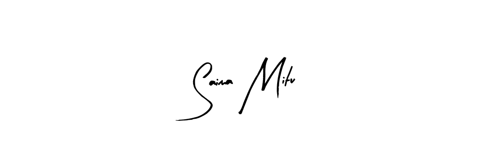 You should practise on your own different ways (Arty Signature) to write your name (Saima Mitu) in signature. don't let someone else do it for you. Saima Mitu signature style 8 images and pictures png