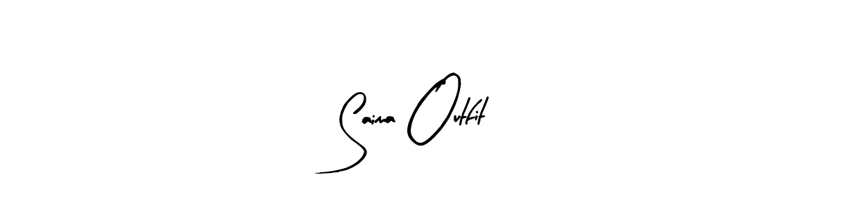 How to make Saima Outfit name signature. Use Arty Signature style for creating short signs online. This is the latest handwritten sign. Saima Outfit signature style 8 images and pictures png
