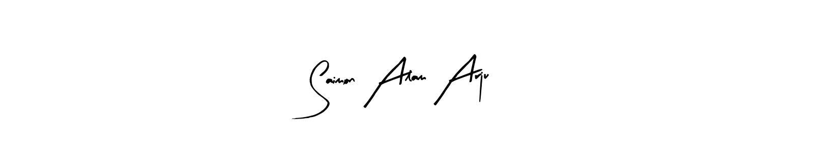 Make a beautiful signature design for name Saimon Alam Arju. With this signature (Arty Signature) style, you can create a handwritten signature for free. Saimon Alam Arju signature style 8 images and pictures png