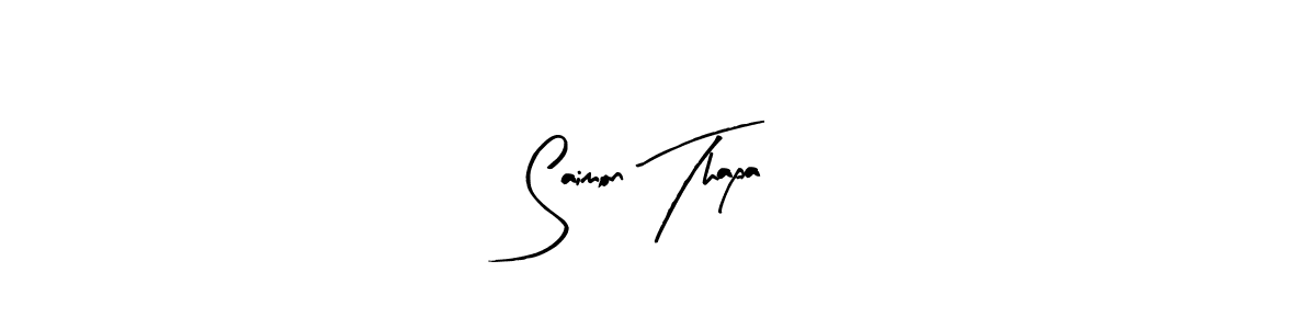 Also You can easily find your signature by using the search form. We will create Saimon Thapa name handwritten signature images for you free of cost using Arty Signature sign style. Saimon Thapa signature style 8 images and pictures png