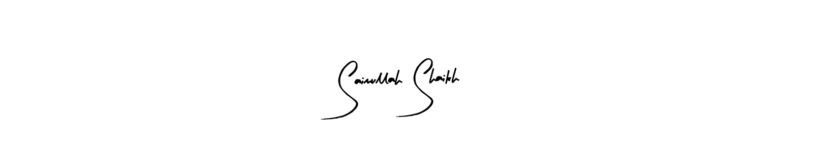 Similarly Arty Signature is the best handwritten signature design. Signature creator online .You can use it as an online autograph creator for name Saimullah Shaikh. Saimullah Shaikh signature style 8 images and pictures png