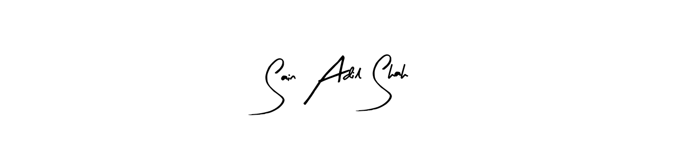 How to make Sain Adil Shah name signature. Use Arty Signature style for creating short signs online. This is the latest handwritten sign. Sain Adil Shah signature style 8 images and pictures png