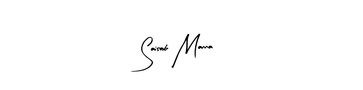 Design your own signature with our free online signature maker. With this signature software, you can create a handwritten (Arty Signature) signature for name Saisab Manna. Saisab Manna signature style 8 images and pictures png