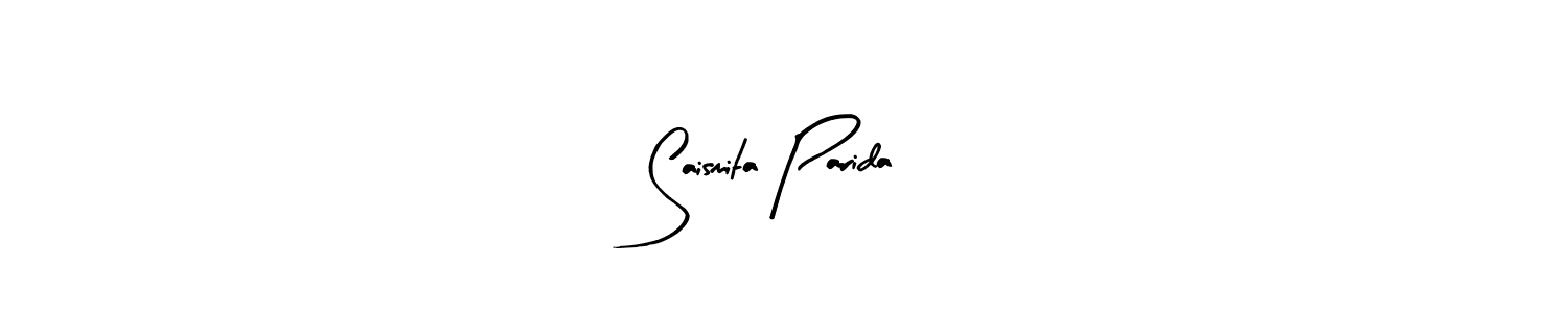 Saismita Parida stylish signature style. Best Handwritten Sign (Arty Signature) for my name. Handwritten Signature Collection Ideas for my name Saismita Parida. Saismita Parida signature style 8 images and pictures png
