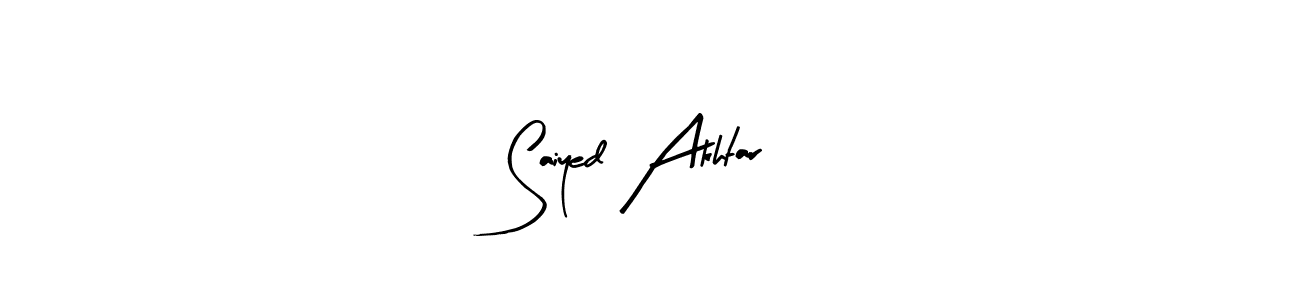 Create a beautiful signature design for name Saiyed Akhtar. With this signature (Arty Signature) fonts, you can make a handwritten signature for free. Saiyed Akhtar signature style 8 images and pictures png