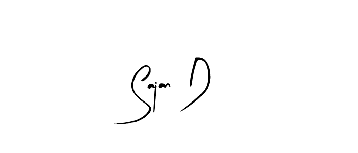Create a beautiful signature design for name Sajan D. With this signature (Arty Signature) fonts, you can make a handwritten signature for free. Sajan D signature style 8 images and pictures png
