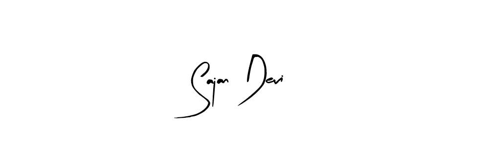 Arty Signature is a professional signature style that is perfect for those who want to add a touch of class to their signature. It is also a great choice for those who want to make their signature more unique. Get Sajan Devi name to fancy signature for free. Sajan Devi signature style 8 images and pictures png