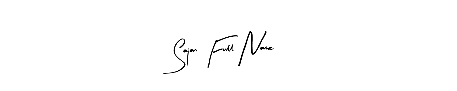 How to make Sajan Full Name name signature. Use Arty Signature style for creating short signs online. This is the latest handwritten sign. Sajan Full Name signature style 8 images and pictures png