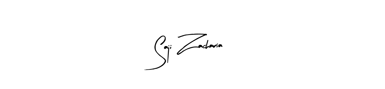 if you are searching for the best signature style for your name Saji Zacharia. so please give up your signature search. here we have designed multiple signature styles  using Arty Signature. Saji Zacharia signature style 8 images and pictures png