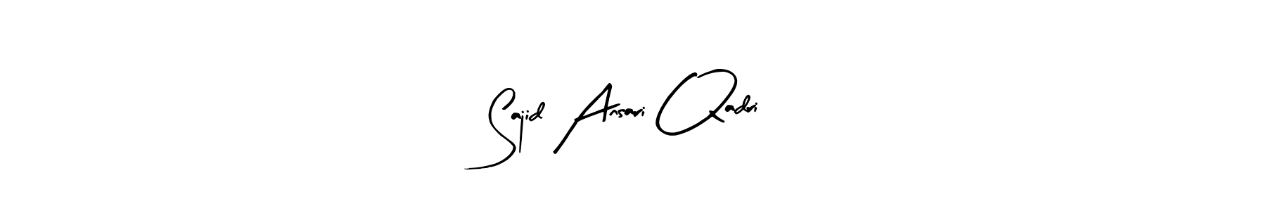 Arty Signature is a professional signature style that is perfect for those who want to add a touch of class to their signature. It is also a great choice for those who want to make their signature more unique. Get Sajid Ansari Qadri name to fancy signature for free. Sajid Ansari Qadri signature style 8 images and pictures png