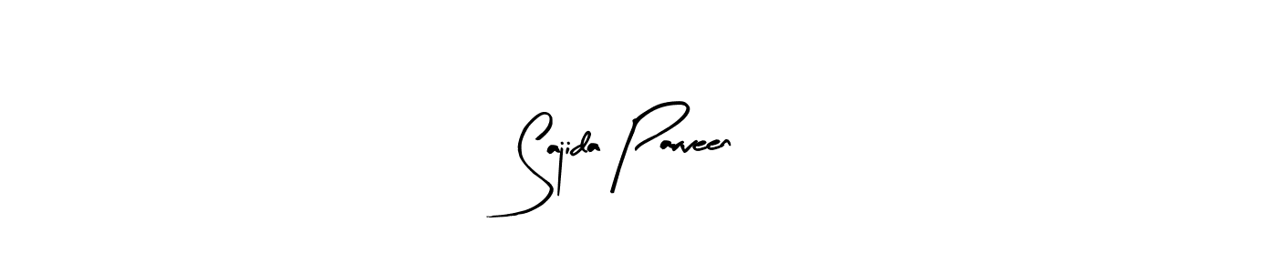 Similarly Arty Signature is the best handwritten signature design. Signature creator online .You can use it as an online autograph creator for name Sajida Parveen. Sajida Parveen signature style 8 images and pictures png