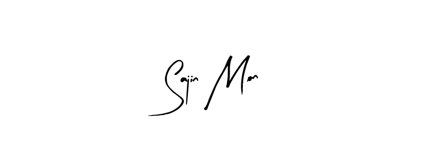 How to make Sajin Mon name signature. Use Arty Signature style for creating short signs online. This is the latest handwritten sign. Sajin Mon signature style 8 images and pictures png