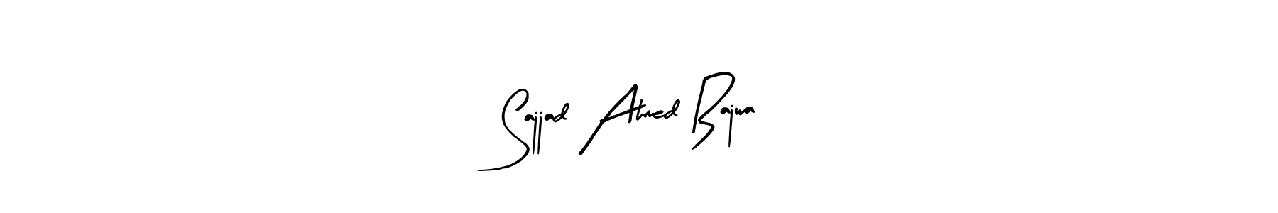 Arty Signature is a professional signature style that is perfect for those who want to add a touch of class to their signature. It is also a great choice for those who want to make their signature more unique. Get Sajjad Ahmed Bajwa name to fancy signature for free. Sajjad Ahmed Bajwa signature style 8 images and pictures png