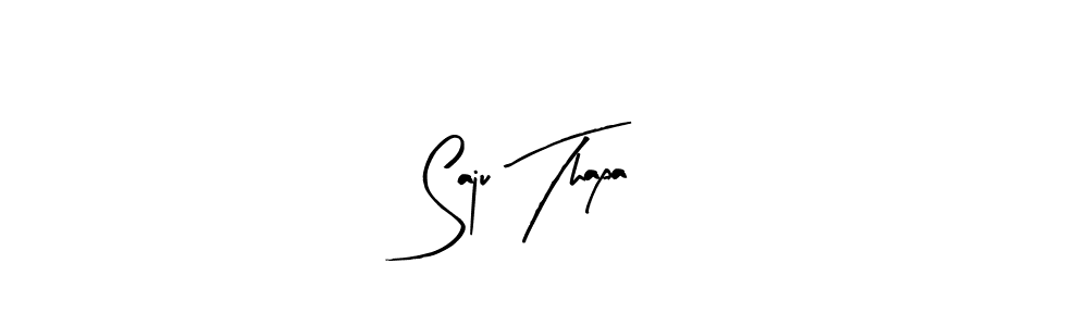 Use a signature maker to create a handwritten signature online. With this signature software, you can design (Arty Signature) your own signature for name Saju Thapa. Saju Thapa signature style 8 images and pictures png