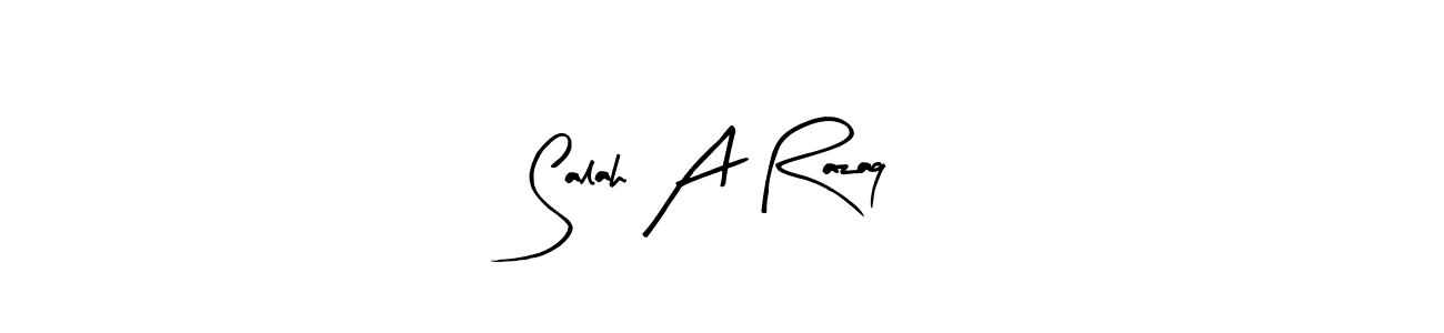 Similarly Arty Signature is the best handwritten signature design. Signature creator online .You can use it as an online autograph creator for name Salah A Razaq. Salah A Razaq signature style 8 images and pictures png