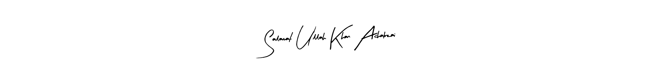 Also we have Salamat Ullah Khan Achakzai name is the best signature style. Create professional handwritten signature collection using Arty Signature autograph style. Salamat Ullah Khan Achakzai signature style 8 images and pictures png