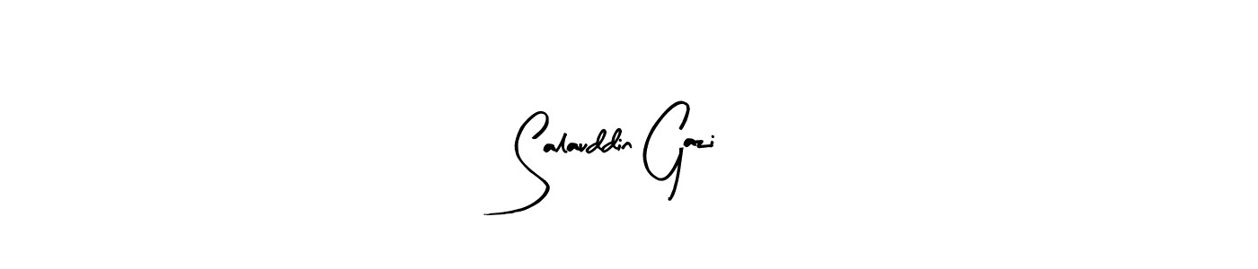 Create a beautiful signature design for name Salauddin Gazi. With this signature (Arty Signature) fonts, you can make a handwritten signature for free. Salauddin Gazi signature style 8 images and pictures png