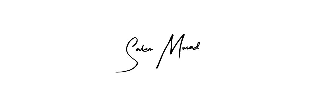 Arty Signature is a professional signature style that is perfect for those who want to add a touch of class to their signature. It is also a great choice for those who want to make their signature more unique. Get Salem Mumad name to fancy signature for free. Salem Mumad signature style 8 images and pictures png