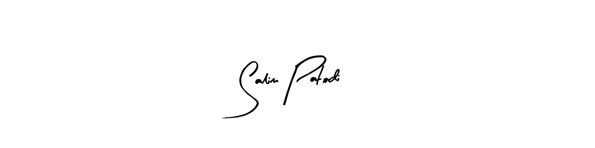 The best way (Arty Signature) to make a short signature is to pick only two or three words in your name. The name Salim Patodi include a total of six letters. For converting this name. Salim Patodi signature style 8 images and pictures png
