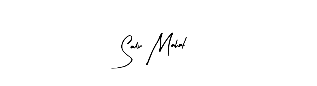 Salin Mahat stylish signature style. Best Handwritten Sign (Arty Signature) for my name. Handwritten Signature Collection Ideas for my name Salin Mahat. Salin Mahat signature style 8 images and pictures png