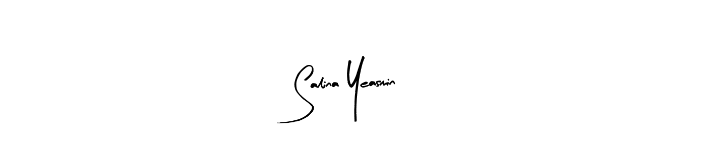 How to make Salina Yeasmin signature? Arty Signature is a professional autograph style. Create handwritten signature for Salina Yeasmin name. Salina Yeasmin signature style 8 images and pictures png