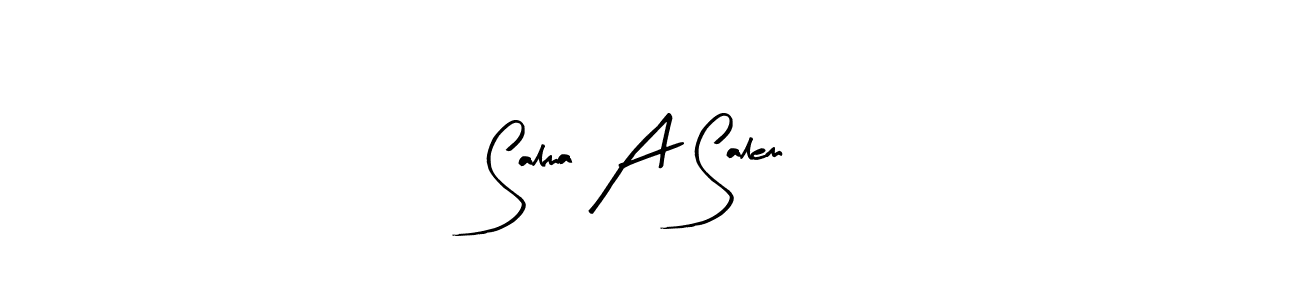 The best way (Arty Signature) to make a short signature is to pick only two or three words in your name. The name Salma A Salem include a total of six letters. For converting this name. Salma A Salem signature style 8 images and pictures png