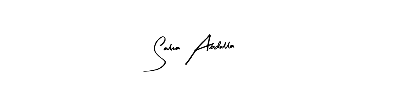 Use a signature maker to create a handwritten signature online. With this signature software, you can design (Arty Signature) your own signature for name Salma Abdulla. Salma Abdulla signature style 8 images and pictures png