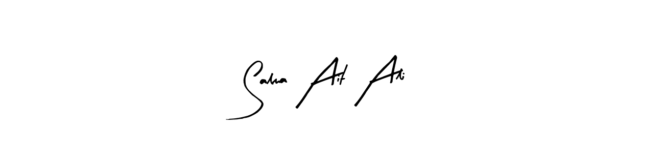 How to make Salma Ait Ali name signature. Use Arty Signature style for creating short signs online. This is the latest handwritten sign. Salma Ait Ali signature style 8 images and pictures png