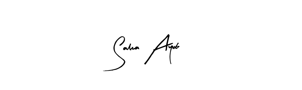 Design your own signature with our free online signature maker. With this signature software, you can create a handwritten (Arty Signature) signature for name Salma Ayub. Salma Ayub signature style 8 images and pictures png