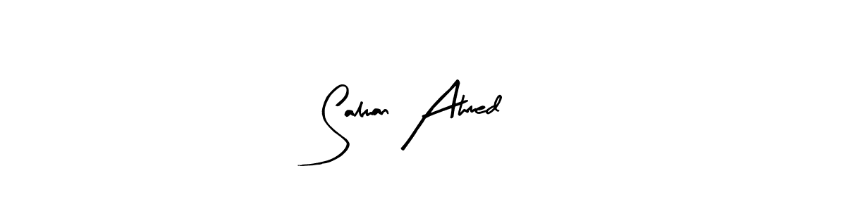 Similarly Arty Signature is the best handwritten signature design. Signature creator online .You can use it as an online autograph creator for name Salman Ahmed. Salman Ahmed signature style 8 images and pictures png