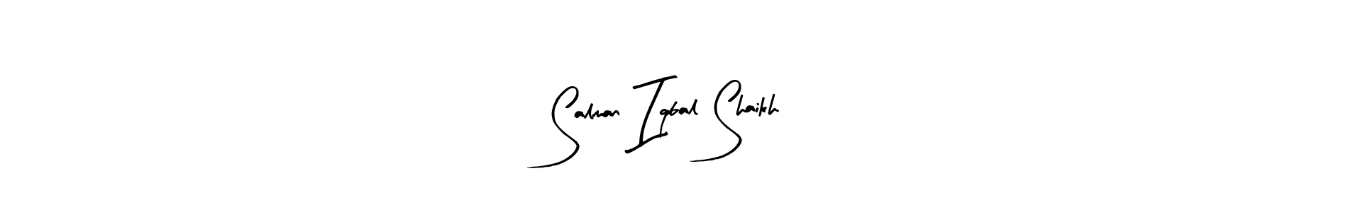 How to make Salman Iqbal Shaikh name signature. Use Arty Signature style for creating short signs online. This is the latest handwritten sign. Salman Iqbal Shaikh signature style 8 images and pictures png