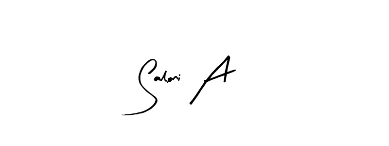 Design your own signature with our free online signature maker. With this signature software, you can create a handwritten (Arty Signature) signature for name Saloni A. Saloni A signature style 8 images and pictures png