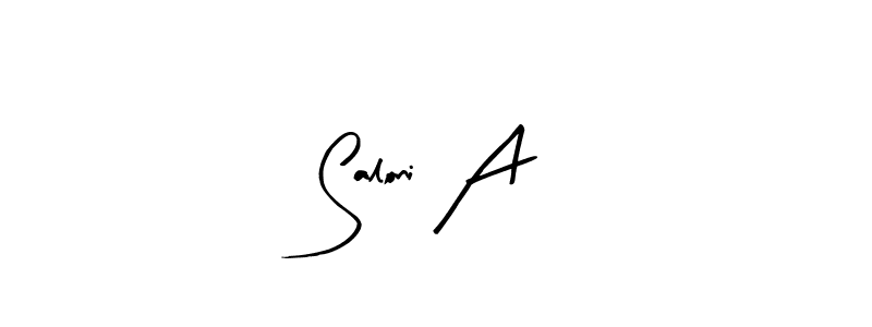 Make a beautiful signature design for name Saloni A. With this signature (Arty Signature) style, you can create a handwritten signature for free. Saloni A signature style 8 images and pictures png