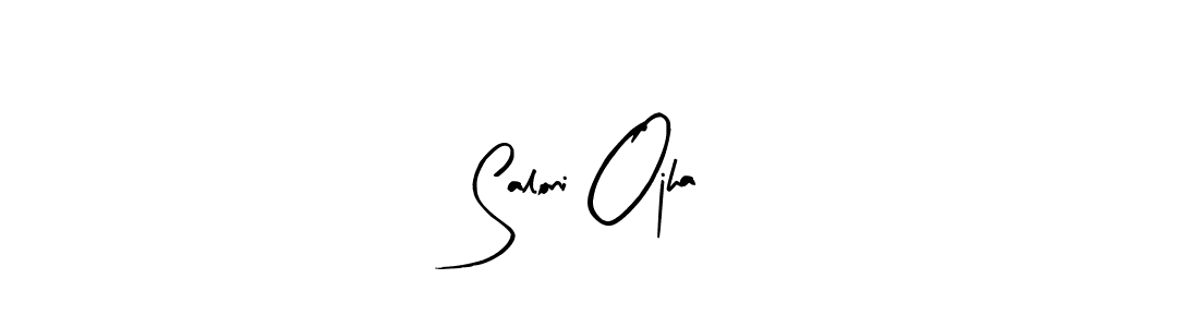 Create a beautiful signature design for name Saloni Ojha. With this signature (Arty Signature) fonts, you can make a handwritten signature for free. Saloni Ojha signature style 8 images and pictures png
