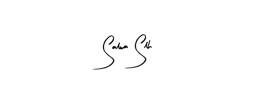 How to make Salwa Slh name signature. Use Arty Signature style for creating short signs online. This is the latest handwritten sign. Salwa Slh signature style 8 images and pictures png