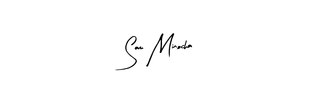 Create a beautiful signature design for name Sam Minocha. With this signature (Arty Signature) fonts, you can make a handwritten signature for free. Sam Minocha signature style 8 images and pictures png