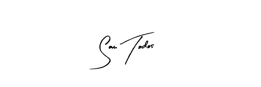 You should practise on your own different ways (Arty Signature) to write your name (Sam Todos) in signature. don't let someone else do it for you. Sam Todos signature style 8 images and pictures png