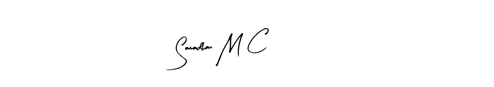 The best way (Arty Signature) to make a short signature is to pick only two or three words in your name. The name Samadhan M C 0111 include a total of six letters. For converting this name. Samadhan M C 0111 signature style 8 images and pictures png
