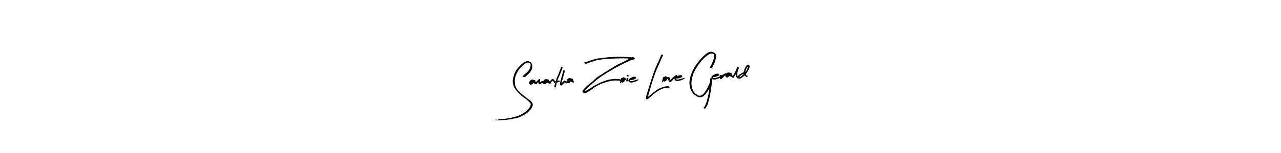 How to make Samantha Zoie Love Gerald name signature. Use Arty Signature style for creating short signs online. This is the latest handwritten sign. Samantha Zoie Love Gerald signature style 8 images and pictures png
