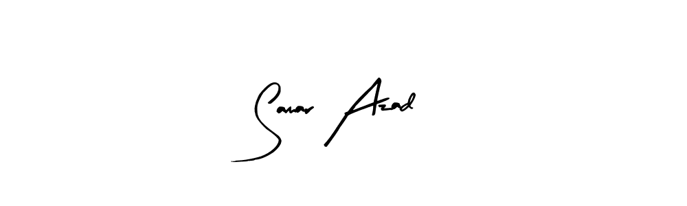 You should practise on your own different ways (Arty Signature) to write your name (Samar Azad) in signature. don't let someone else do it for you. Samar Azad signature style 8 images and pictures png