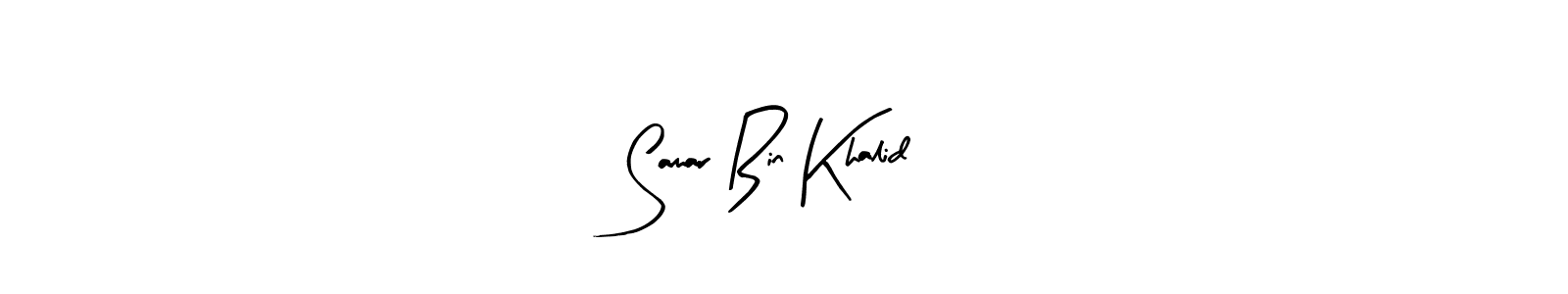 How to make Samar Bin Khalid name signature. Use Arty Signature style for creating short signs online. This is the latest handwritten sign. Samar Bin Khalid signature style 8 images and pictures png