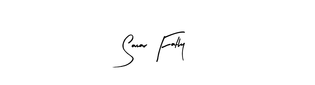 You should practise on your own different ways (Arty Signature) to write your name (Samar Fathy) in signature. don't let someone else do it for you. Samar Fathy signature style 8 images and pictures png