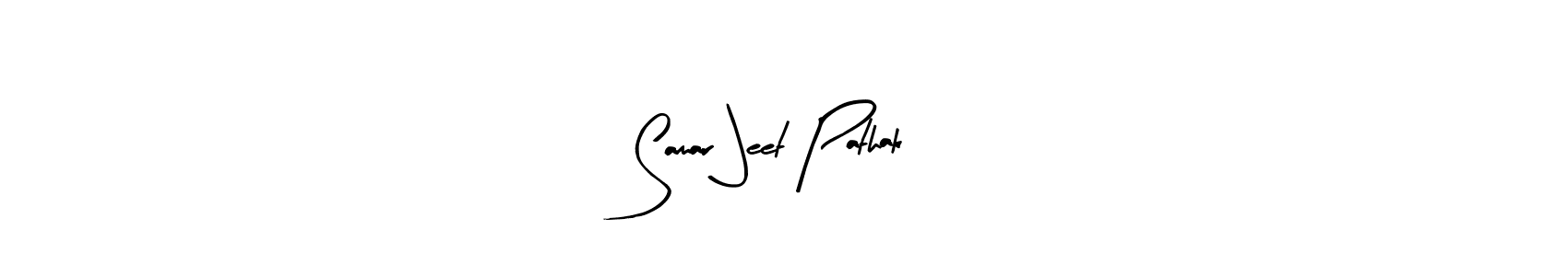 Arty Signature is a professional signature style that is perfect for those who want to add a touch of class to their signature. It is also a great choice for those who want to make their signature more unique. Get Samar Jeet Pathak name to fancy signature for free. Samar Jeet Pathak signature style 8 images and pictures png